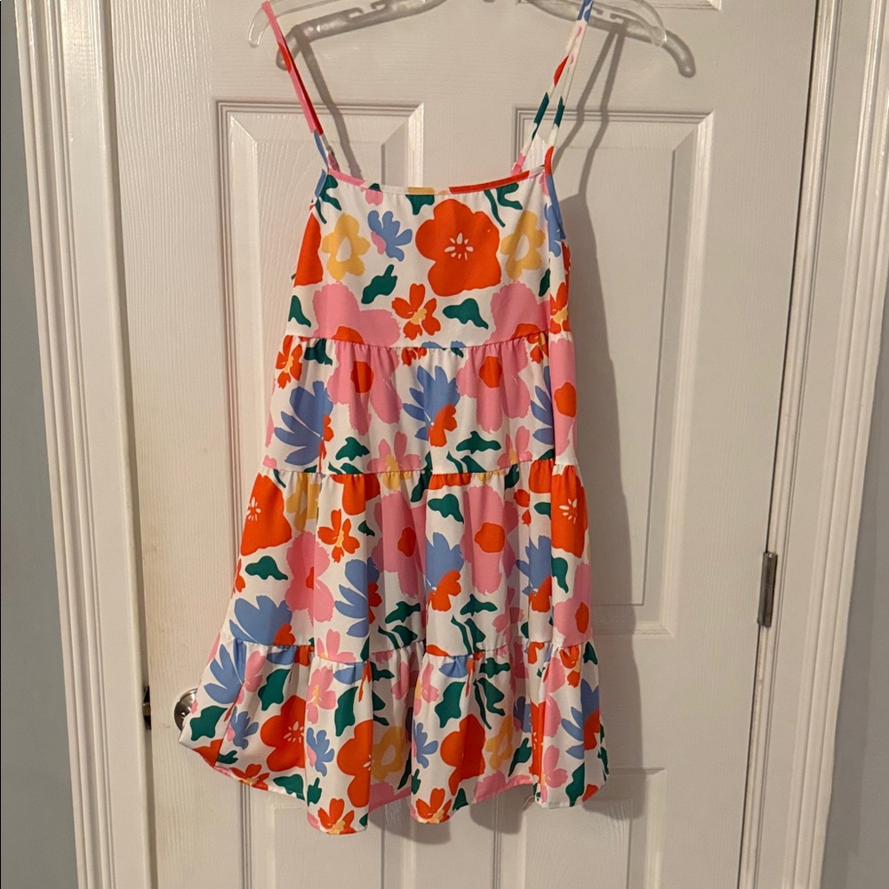 ☀️2 FOR 1 ☀️SHEIN Multicolor Floral Tiered Kids Dress